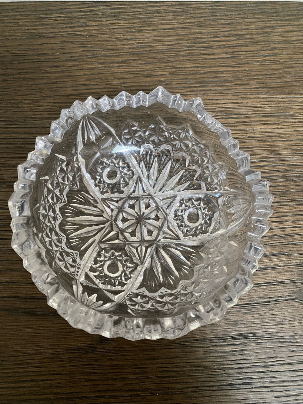 vintage American Brilliant Period (ABP) style decorative ashtray